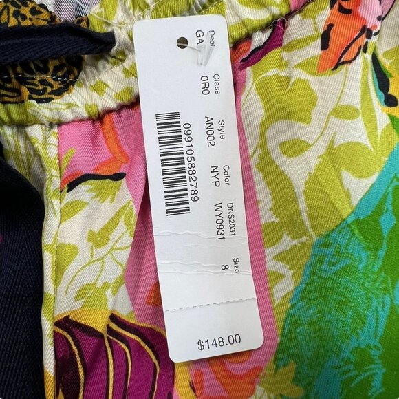 J. Crew NWT Drapey Wide Leg Pant Satin Like in Ratti Safari Print Size 8 - Picture 5 of 10